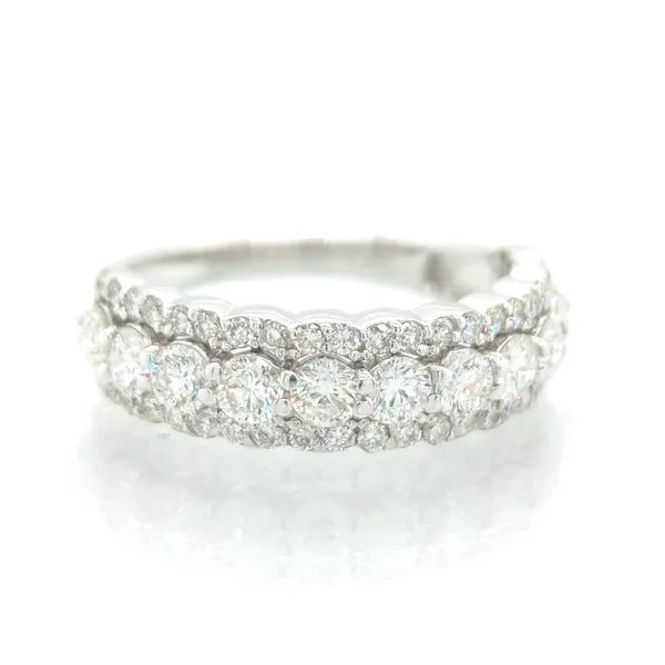 14K WG 1.48ct Three Row Big & Small Diamond Fashion Ring Skaneateles Jewelry Skaneateles, NY
