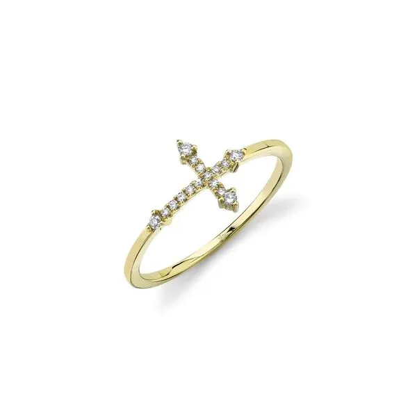 Sideways Diamond Cross Ring Skaneateles Jewelry Skaneateles, NY