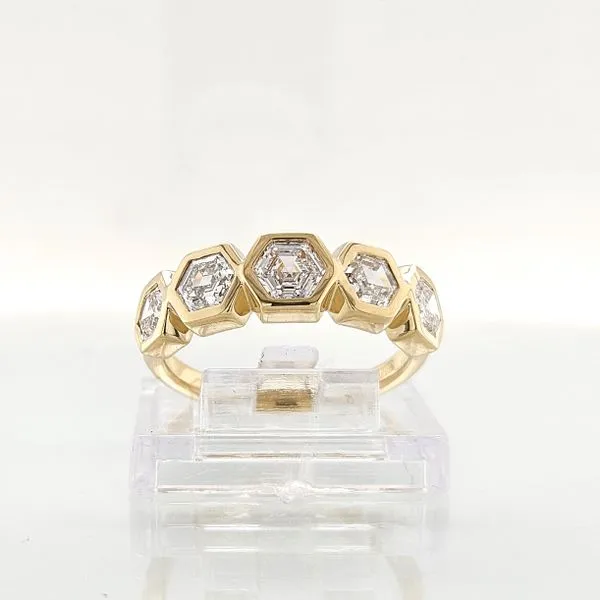 18K YG 1.34ct TW Diamond Honeycomb Hexagon Ring Skaneateles Jewelry Skaneateles, NY