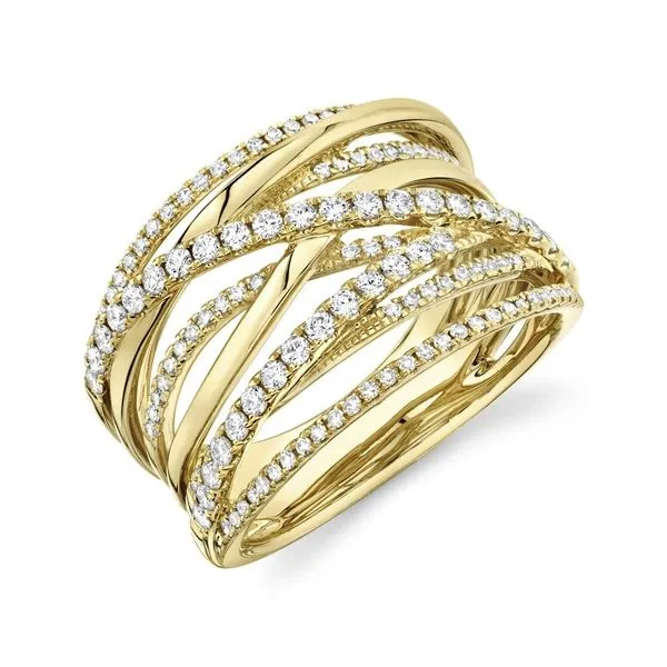 14K YG Ladies 0.62ct TW Classic Diamond Bridge Fashion Ring Image 2 Skaneateles Jewelry Skaneateles, NY