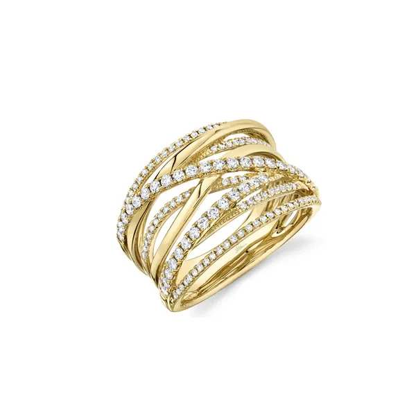 14K YG Ladies 0.62ct TW Classic Natural Diamond Bridge Ring Skaneateles Jewelry Skaneateles, NY