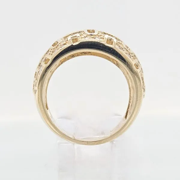 Geometric Wave Pattern Dome Diamond Ring Image 3 Skaneateles Jewelry Skaneateles, NY