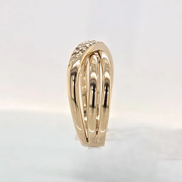 14K Yellow Gold  Crossover Fashion Ring Image 5 Skaneateles Jewelry Skaneateles, NY