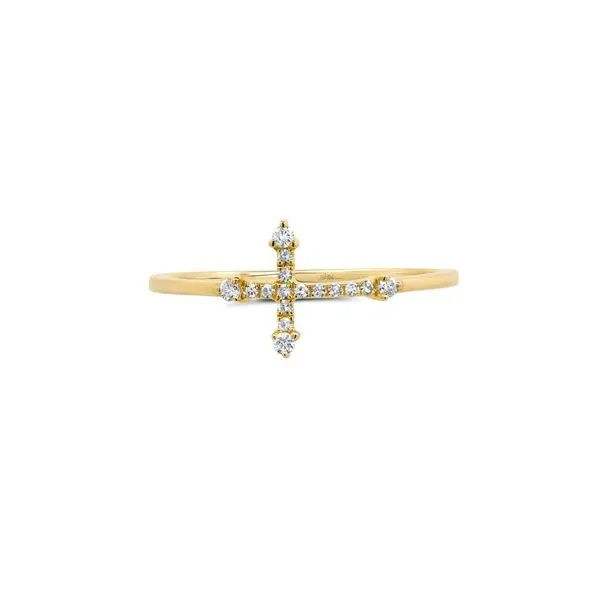 Sideways Diamond Cross Ring Image 2 Skaneateles Jewelry Skaneateles, NY