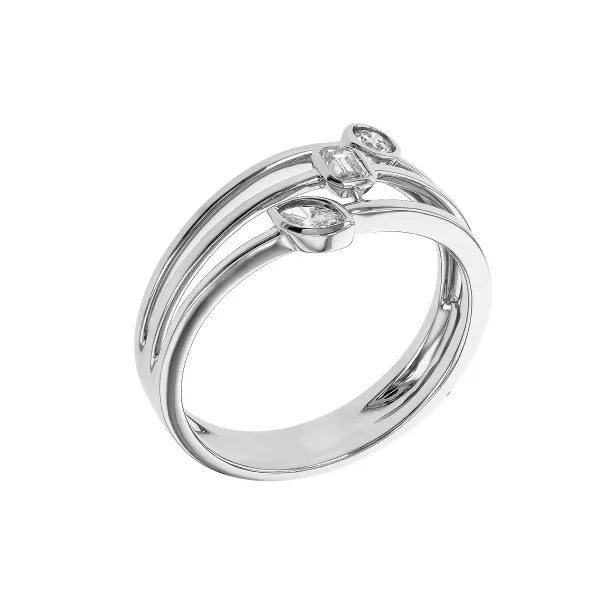 14K YG 1/4ct TW Triple Round & Fancy Shape Diamond Fashion Ring | Skaneateles Jewelry Skaneateles Jewelry Skaneateles, NY