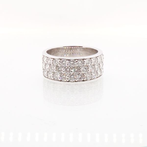 Platinum Skaneateles Signature Pave Diamond Ring Image 2 Skaneateles Jewelry Skaneateles, NY