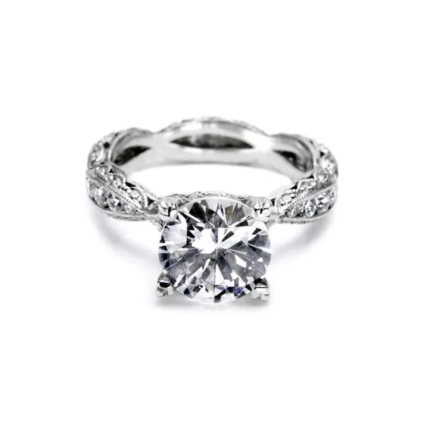 Platinum Ladies 0.42ct TW Tacori Classic Crescent Collection Semi Mounting (7.5mm) Skaneateles Jewelry Skaneateles, NY