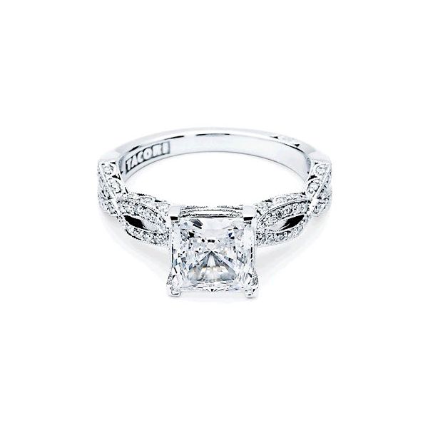 Tacori Ribbon Band Princess Cut Engagement Ring Skaneateles Jewelry Skaneateles, NY