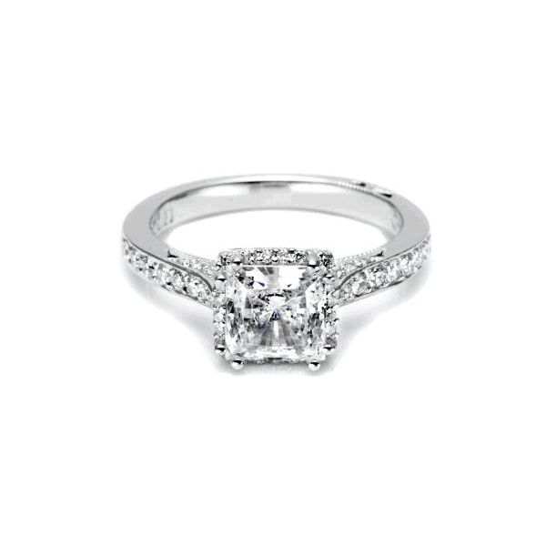 Tacori Dantela Princess Cut Pave Halo Engagement Ring Skaneateles Jewelry Skaneateles, NY