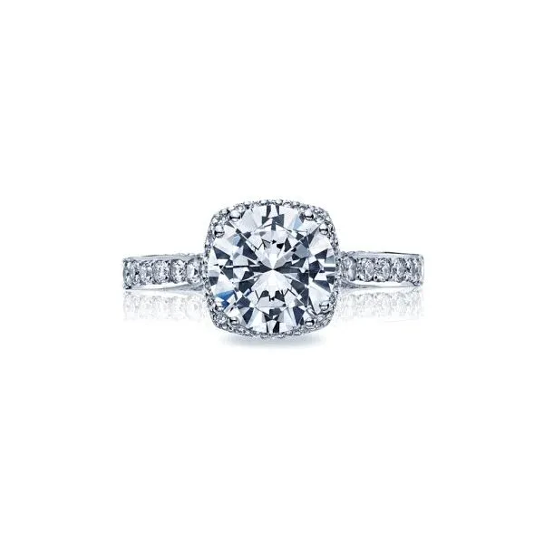Tacori Dantela Large Pave Cushion Halo Engagement Ring Skaneateles Jewelry Skaneateles, NY