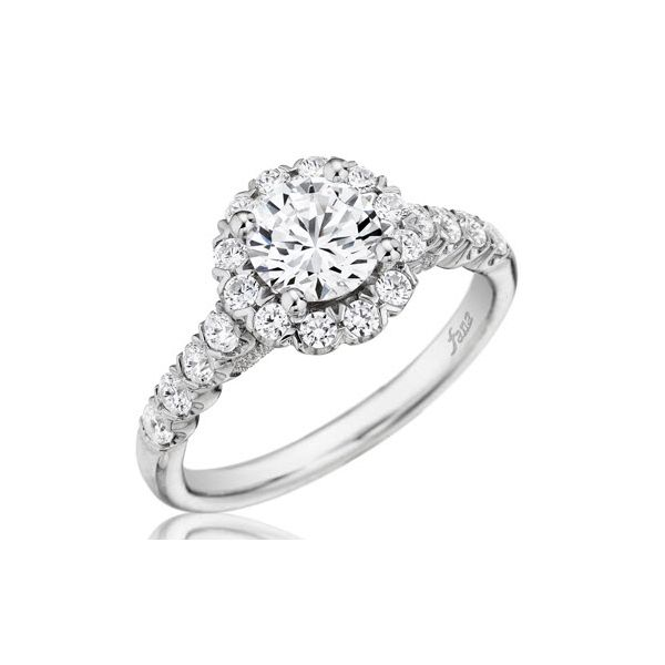 Next Generation Large Pave Halo Engagement Ring Skaneateles Jewelry Skaneateles, NY