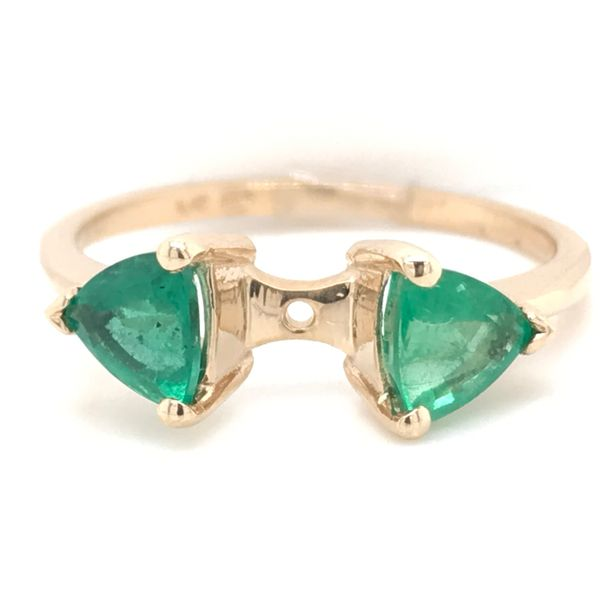 Next Generation Emerald Accent 3-Stone Engagement Ring Skaneateles Jewelry Skaneateles, NY