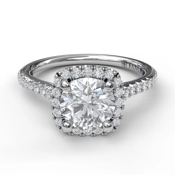 Next Generation Cushion Halo Engagement Ring Skaneateles Jewelry Skaneateles, NY