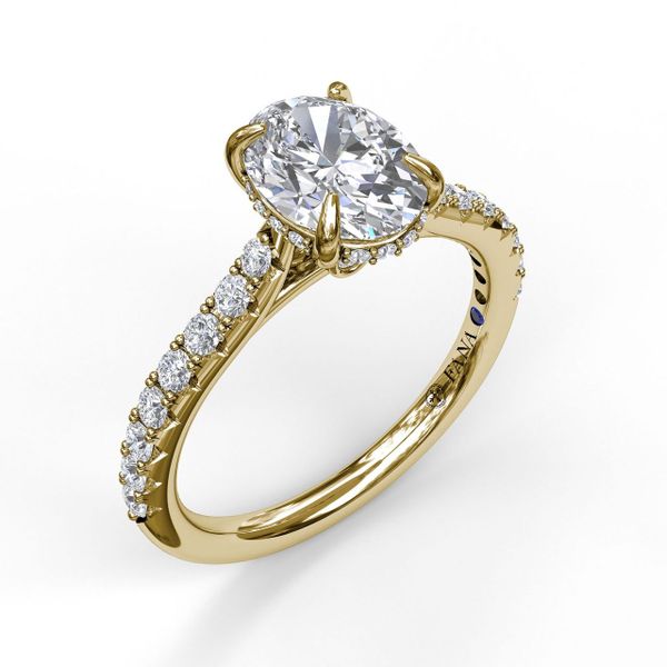 Next Generation Pave Hidden Halo Oval Engagement ring Skaneateles Jewelry Skaneateles, NY