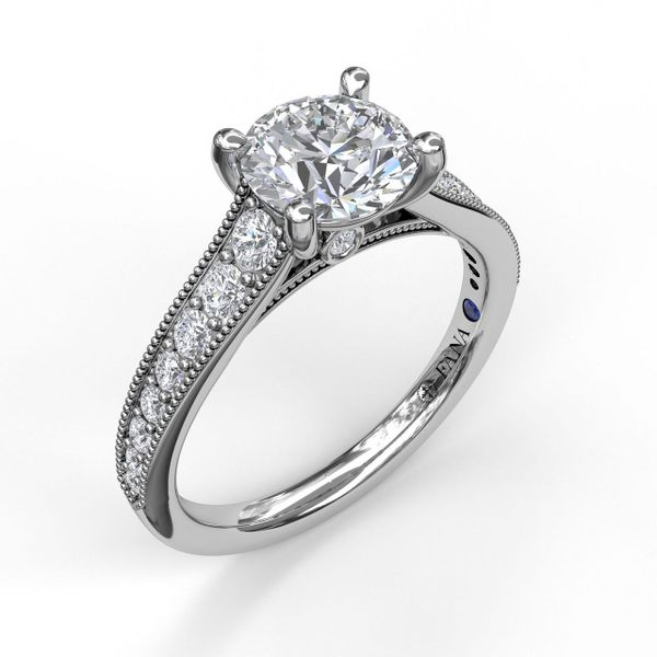 Next Generation Milgrain Graduated Channel Engagement Ring Skaneateles Jewelry Skaneateles, NY