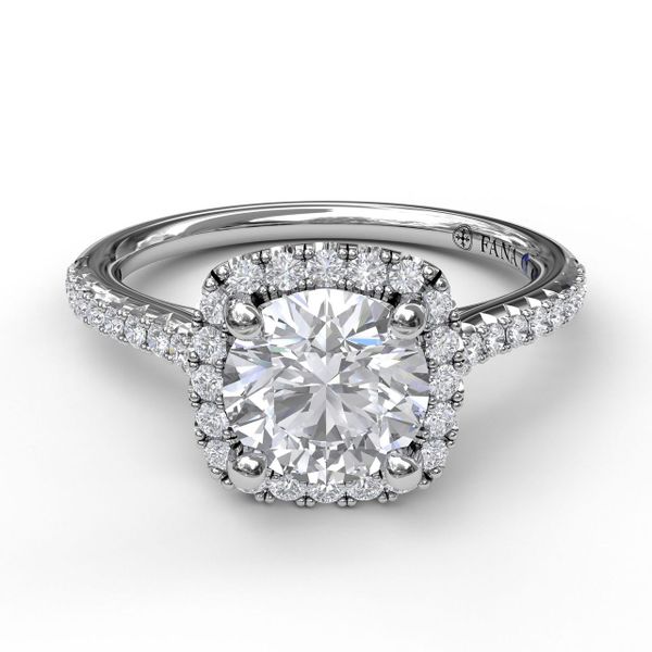 Next Generation Cushion Halo Engagement Ring Skaneateles Jewelry Skaneateles, NY