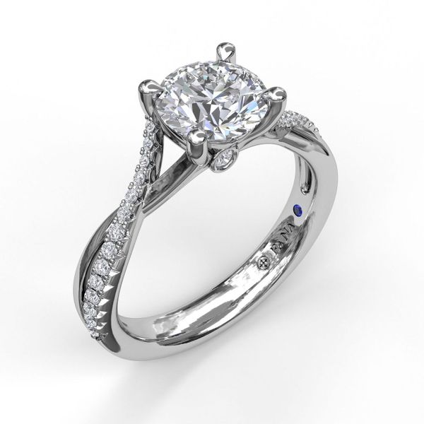 Single Diamond Ribbon Engagement Ring Skaneateles Jewelry Skaneateles, NY
