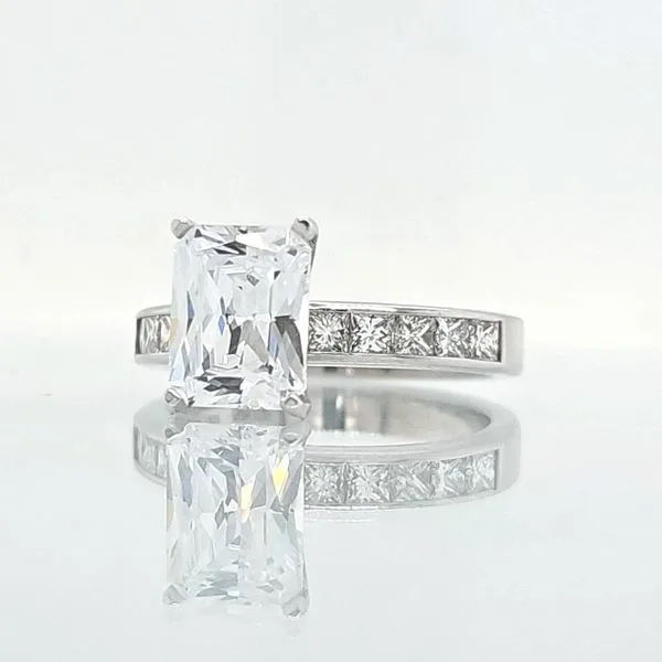 Princess cut Diamond Engagement Ring Semi Mount (center not included) Image 2 Skaneateles Jewelry Skaneateles, NY