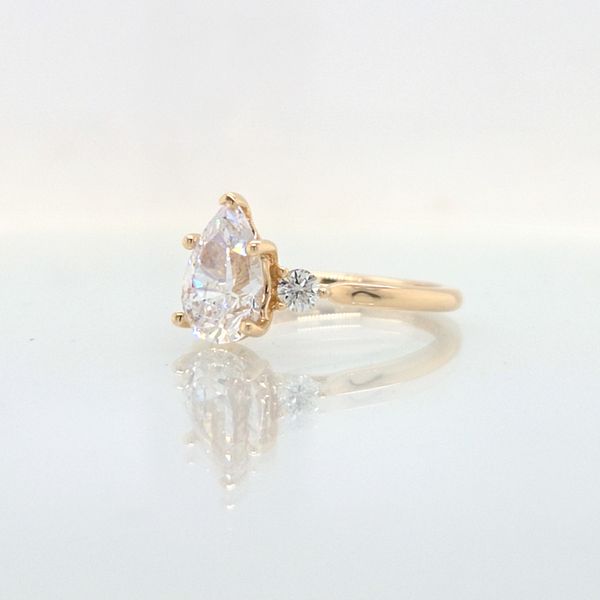 14K YG Past,Present & Future Diamond Engagement Ring Semi Mount (center not included) Image 2 Skaneateles Jewelry Skaneateles, NY