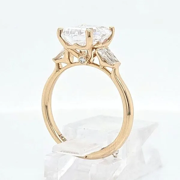 14k Yellow Gold Emerald Cut Diamond Engagement Ring Semi Mount (center not included) Image 5 Skaneateles Jewelry Skaneateles, NY
