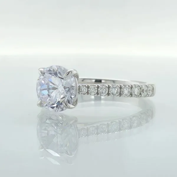 14K WG Ladies 0.40ct TW Graduated Diamond Cathedral Semi-Mount Ring Image 2 Skaneateles Jewelry Skaneateles, NY