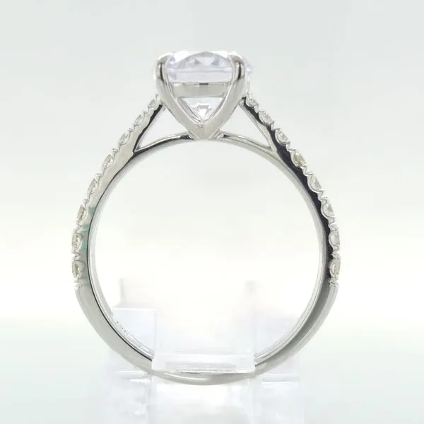 14K WG Ladies 0.40ct TW Graduated Diamond Cathedral Semi-Mount Ring Image 4 Skaneateles Jewelry Skaneateles, NY