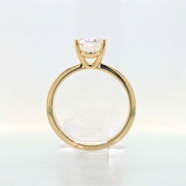 14K Yellow Gold Bold Shank Solitaire Engagement Ring Semi Mount Image 3 Skaneateles Jewelry Skaneateles, NY