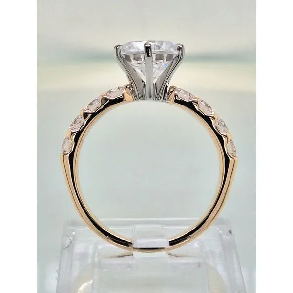 14KTwo-Tone Diamond Accented Six Prong Engagement Semi-Mounting Skaneateles Jewelry Skaneateles, NY