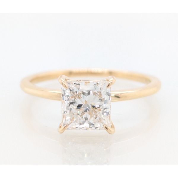 Our Signature 14K Yellow Gold Princess Cut Ring Setting Skaneateles Jewelry Skaneateles, NY