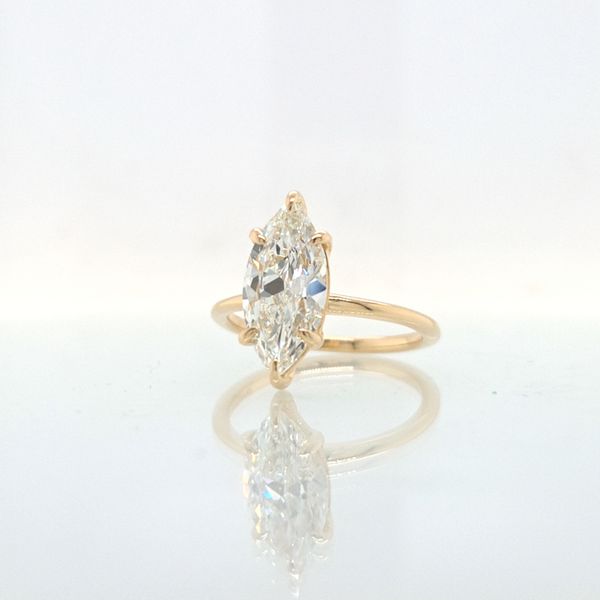 Our Signature 14K Yellow Gold Marquis Cut Ring Setting Image 3 Skaneateles Jewelry Skaneateles, NY