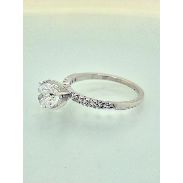 Petite Shared Prong Diamond Semi-Mounting | Skaneateles Jewelry Image 2 Skaneateles Jewelry Skaneateles, NY