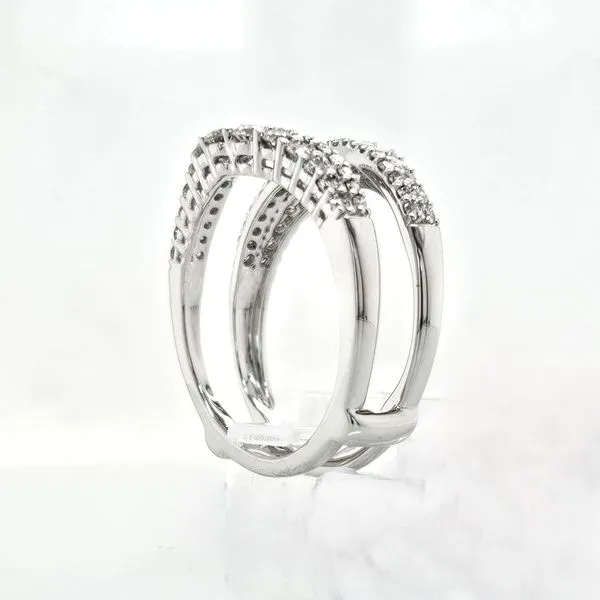14K WG Ladies 1.00ct TW  Natural Diamond Fashion Ring Guard Image 4 Skaneateles Jewelry Skaneateles, NY