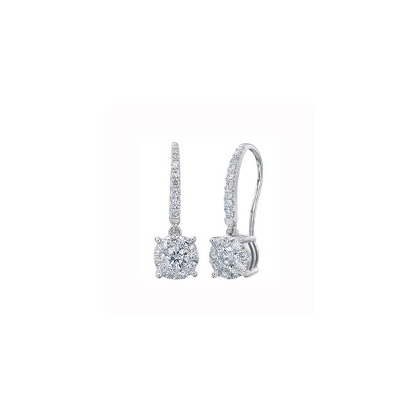 18K WG  Ladies 0.25cttw  Memoire Bouquet Diamond Earrings Skaneateles Jewelry Skaneateles, NY