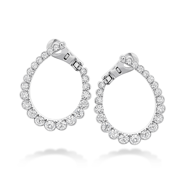 18K WG Ladies 2.18ct TW Hearts On Fire Aerial Regal Diamond Hoop Earrings Skaneateles Jewelry Skaneateles, NY