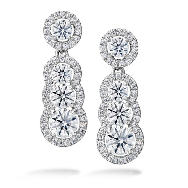 18K WG Ladies 2.43ct TW Hearts On Fire Aurora Cluster Earrings Skaneateles Jewelry Skaneateles, NY