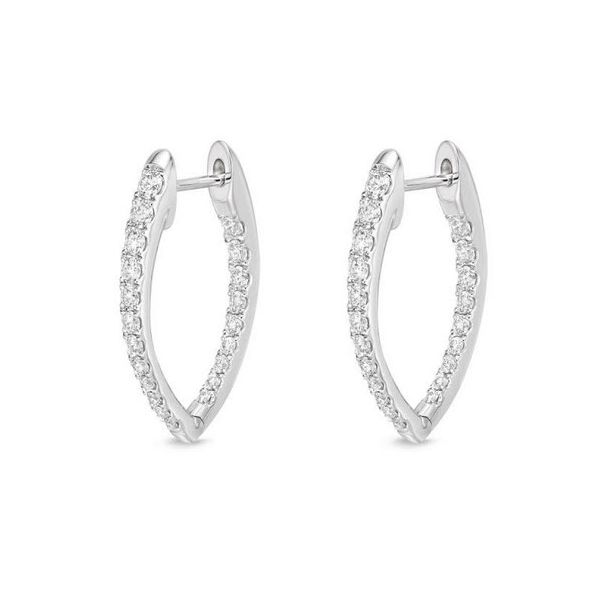0.75ct TW Memoire Imperial Diamond Hoop Earrings Skaneateles Jewelry Skaneateles, NY