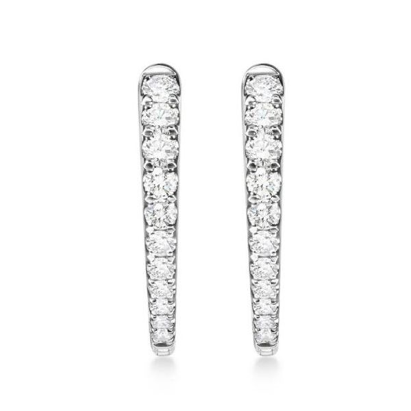 0.32ct TW Memoire Imperial Diamond Hoop Earrings Skaneateles Jewelry Skaneateles, NY