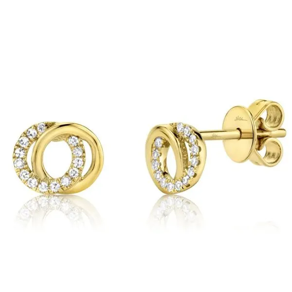 0.09ct TW Diamond Love Knot Circle Earrings Skaneateles Jewelry Skaneateles, NY