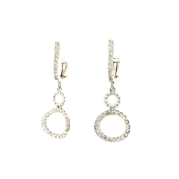 Diamond Dangle Circle Earrings 0.56ct TW Skaneateles Jewelry Skaneateles, NY