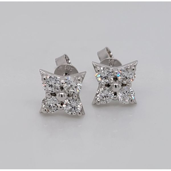 EXCLUSIVELY OURS Shining Light Diamond Stud Earrings Image 4 Skaneateles Jewelry Skaneateles, NY
