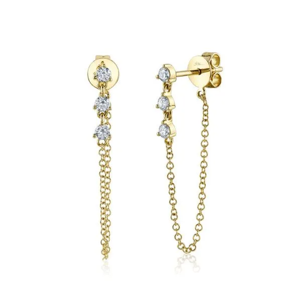 14K YG Lady's Our Signiture Intriguing 0.29ct TW Diamond Chain Earring Skaneateles Jewelry Skaneateles, NY