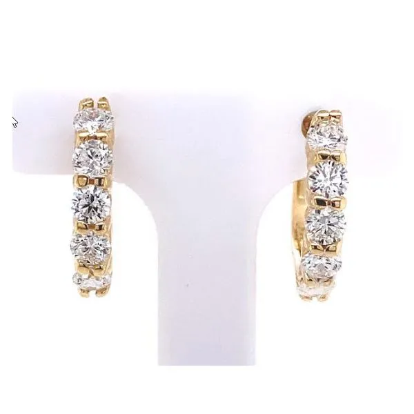 14K YG One Carat TW Diamond Hoop Earrings Skaneateles Jewelry Skaneateles, NY