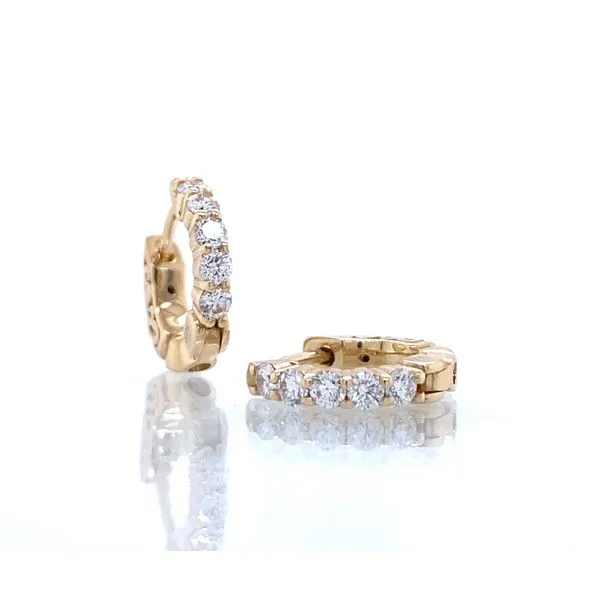 14K Yellow Gold 0.54ct TW Diamond Mini Hoop Earrings Skaneateles Jewelry Skaneateles, NY