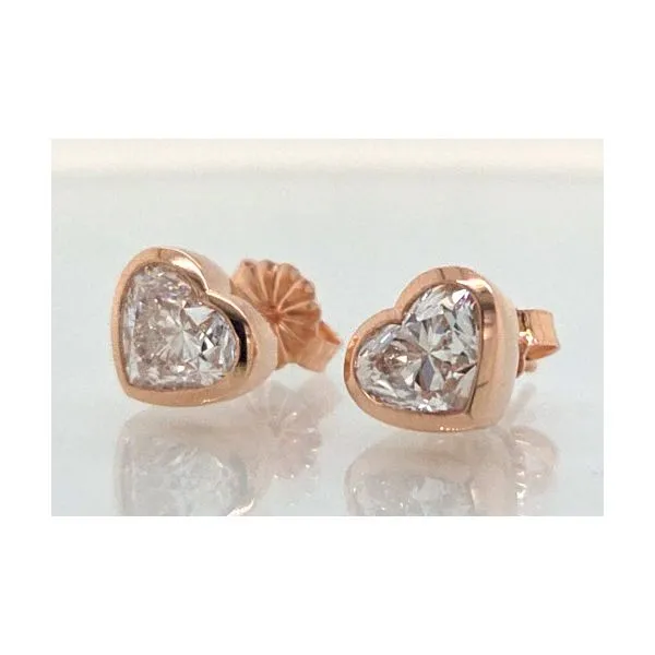Heart Shape Natural Diamond Earrings Skaneateles Jewelry Skaneateles, NY