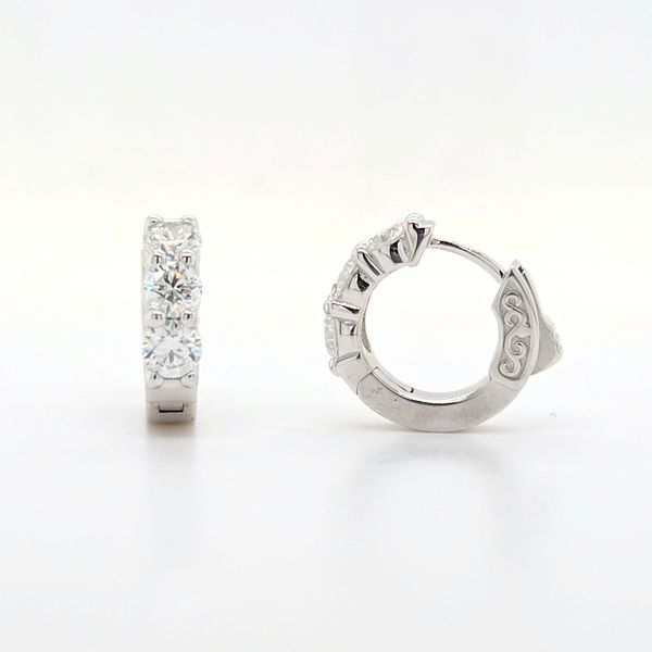 14K WG 1.53ct TW Diamond Huggy Earrings Skaneateles Jewelry Skaneateles, NY