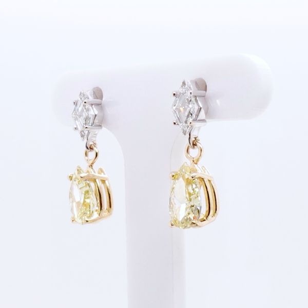 Fancy Intense Yellow Diamond Drop earrings Image 2 Skaneateles Jewelry Skaneateles, NY