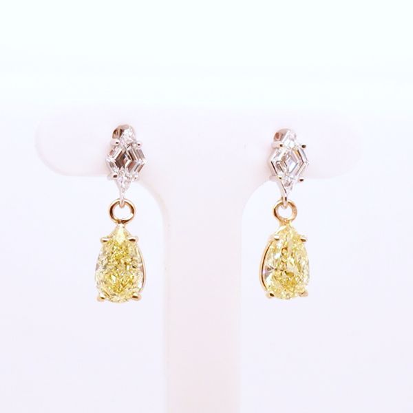 Fancy Intense Yellow Diamond Drop earrings Skaneateles Jewelry Skaneateles, NY