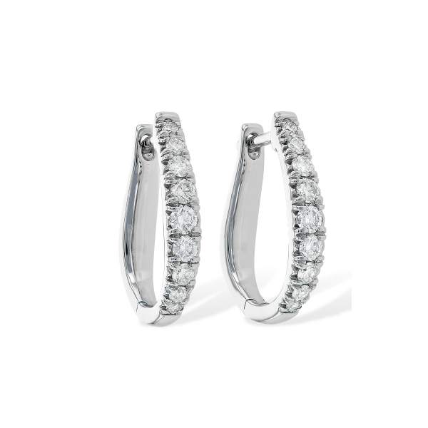 14K YG Ladies 1/2ct TW Classic Natural Diamond Fashion Hoop Earrings Skaneateles Jewelry Skaneateles, NY