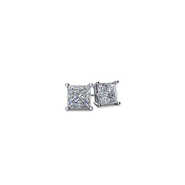 0.94ct TW Princess Diamond Stud Earrings Skaneateles Jewelry Skaneateles, NY