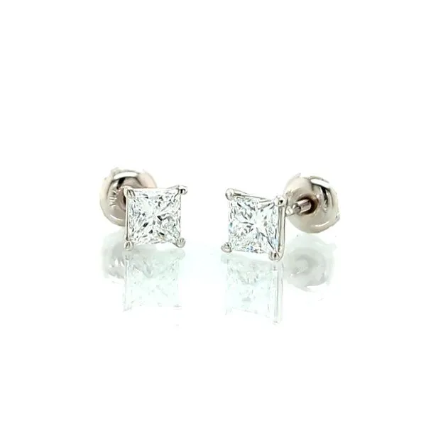 1.00ct Princess Diamond Stud Earrings Skaneateles Jewelry Skaneateles, NY